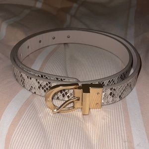 Snake skin reversible belt